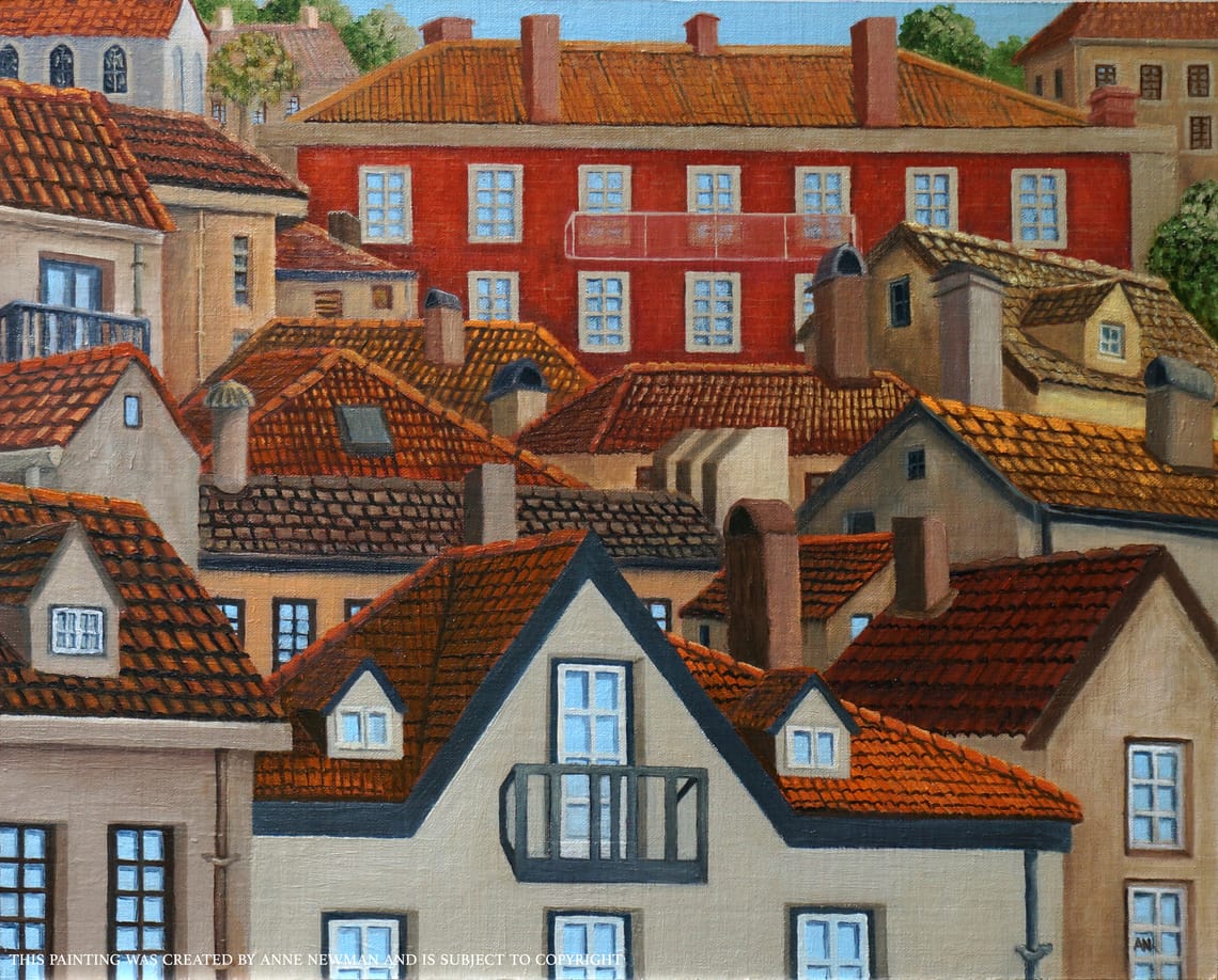 "Autumn Among the Rooftops"